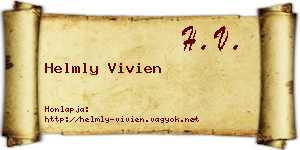 Helmly Vivien névjegykártya